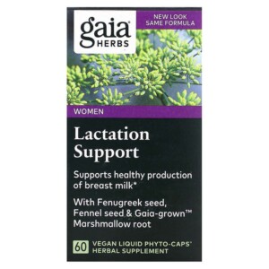 Gaia Herbs Lactation Support for Women 60 Vegan Liquid Phyto-Caps 751063402200