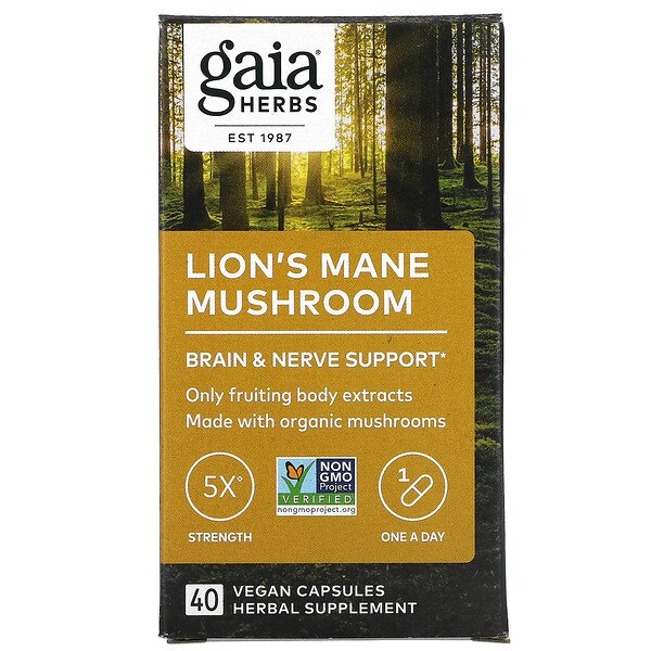 Mua Gaia Herbs Lion's Mane Mushroom 40 Vegan viên giảm giá rẻ Hà nội TPHCM