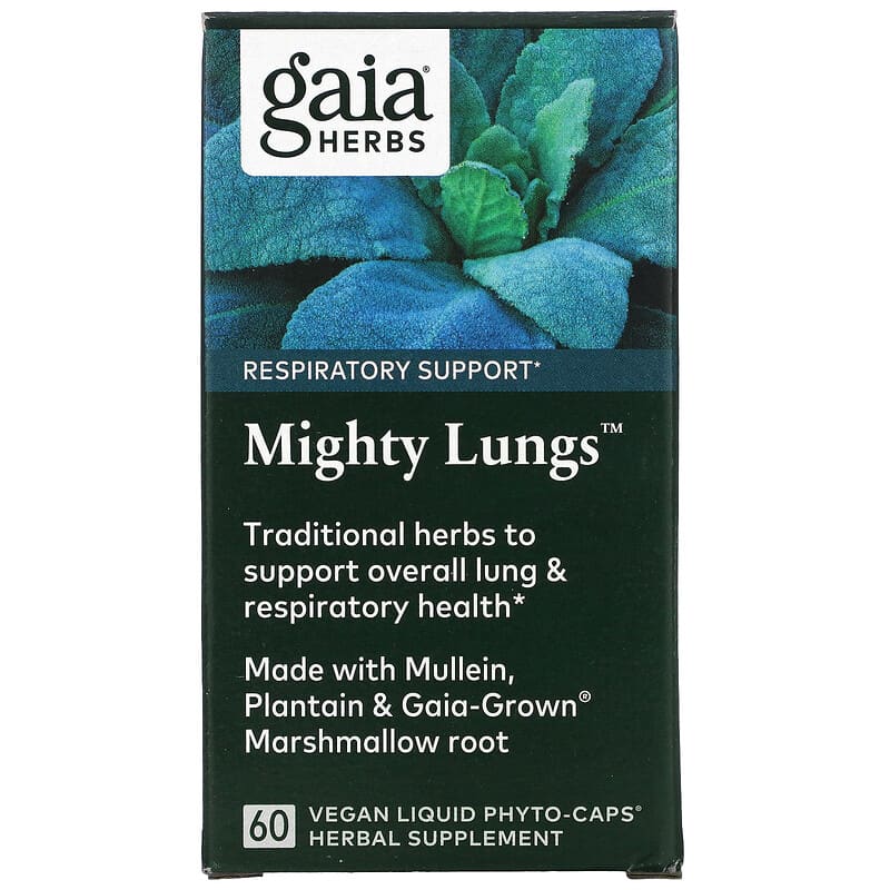 Gaia Herbs Mighty Lungs 60 Vegan Liquid Phyto-Caps 6 gaia herbs mighty lungs 60 vegan liquid phyto caps 104753