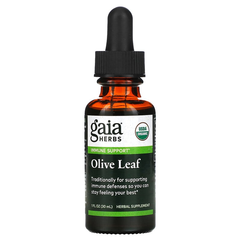 Gaia Herbs Olive Leaf 1 oz (30ml) 6 gaia herbs olive leaf 1 fl oz 30 ml 15174