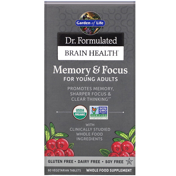 Mua Garden of Life Dr. Formulated Brain Health Memory & Focus for Young Adults 60 viên giảm giá rẻ Hà nội TPHCM