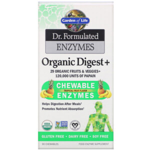 Mua Garden of Life Dr. Formulated Enzymes Organic Digest + Tropical Fruit Flavor 90 viên nhai giảm giá rẻ Hà nội TPHCM