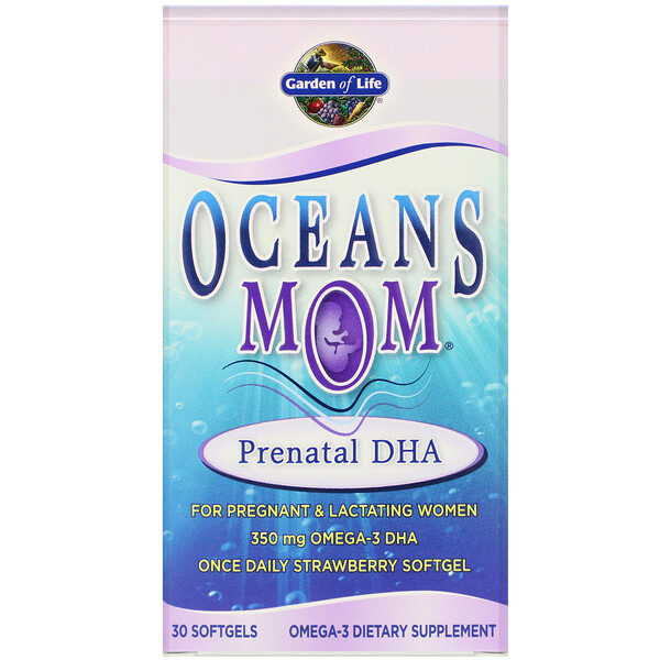 Mua Garden of Life Oceans Mom Prenatal DHA Strawberry 30 Softgels giảm giá rẻ Hà nội TPHCM