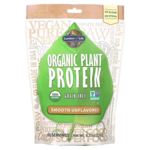 Garden of Life Organic Plant Protein Grain Free Smooth Unflavored 8.3 oz (236 g) 658010118637