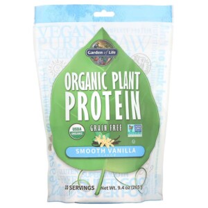 Garden of Life Organic Plant Protein Grain Free Smooth Vanilla 9.4 oz (265 g) 658010118026
