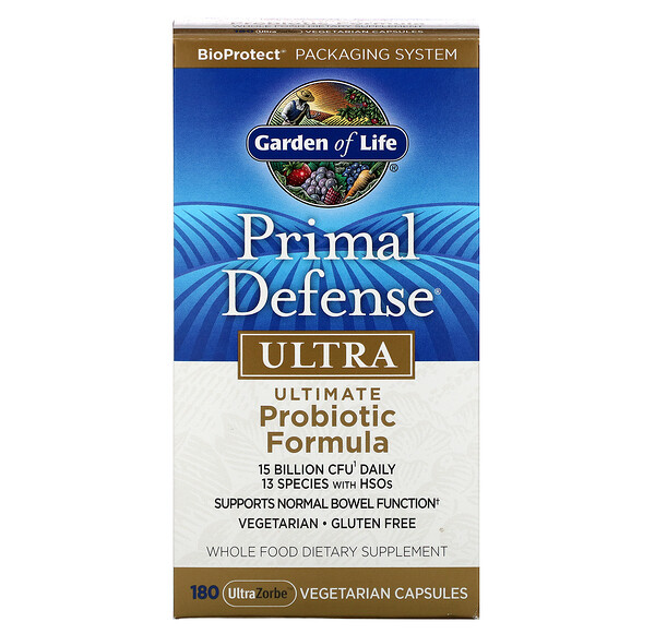 Garden of Life Primal Defense Ultra Ultimate Probiotic Formula 180 UltraZorbe viên 2 garden of life primal defense ultra ultimate probiotic formula 180 ultrazorbe vegetarian capsules 7782