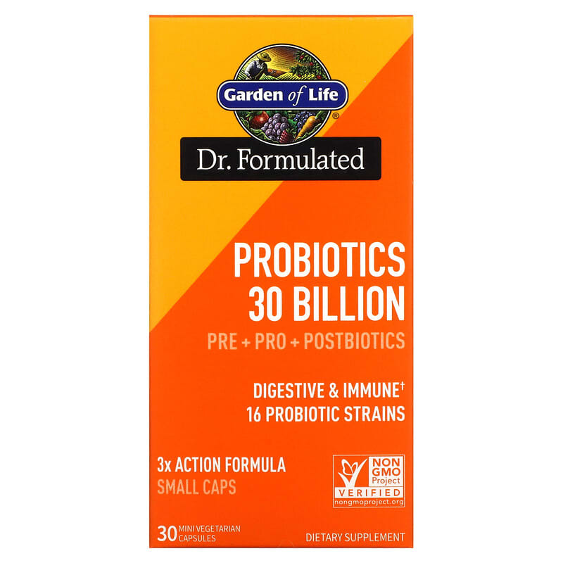 Garden of Life Probiotics 30 Billion 30 Mini Vegetarian Capsules 3 Garden of Life Probiotics 30 Billion 30 Mini Vegetarian Capsules 658010131780
