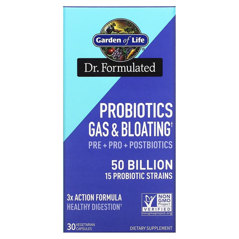 Garden of Life Probiotics Gas & Bloating 50 Billion 30 Vegetarian Capsules 3 Garden of Life Probiotics Gas & Bloating 50 Billion 30 Vegetarian Capsules 658010131773