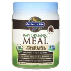 Garden of Life RAW Organic Meal Shake & Meal Replacement Chocolate Cacao 1 lb 2 oz (509 g) 658010116954