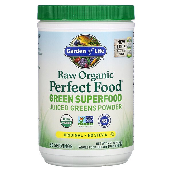 Garden of Life Raw Organic Perfect Food Green Superfood Juiced Greens Powder Original 14.6 oz (414 g) 3 garden of life raw organic perfect food green superfood juiced greens powder original 14 6 oz 414 g 52900