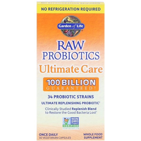 Garden of Life RAW Probiotics Ultimate Care 30 viên 3 garden of life raw probiotics ultimate care 30 vegetarian capsules 83343