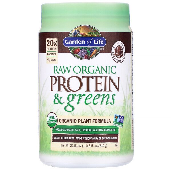 Mua Garden of Life RAW Protein & Greens Organic Plant Formula Chocolate Cacao 21.51 oz 610 g giảm giá rẻ Hà nội TPHCM