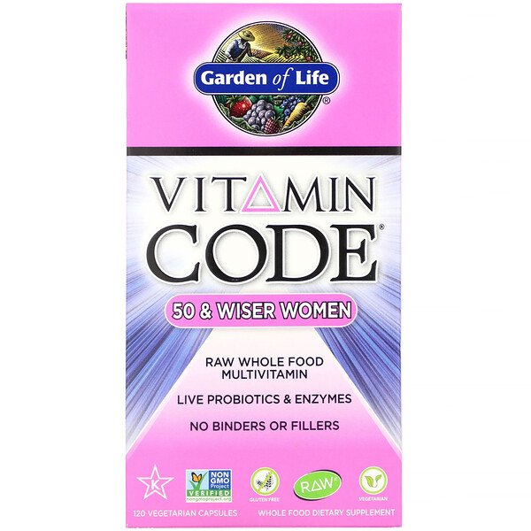 Mua Garden of Life Vitamin Code 50 & Wiser Women RAW Whole Food Multivitamin 120 viên giảm giá rẻ Hà nội TPHCM