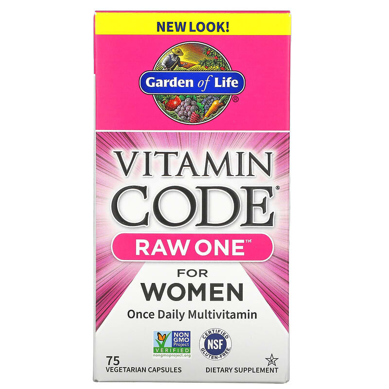 Garden of Life Vitamin Code RAW One Once Daily Multivitamin for Women 75 Vegetarian Capsules 3 Garden of Life Vitamin Code RAW One Once Daily Multivitamin for Women 75 Vegetarian Capsules 658010114035
