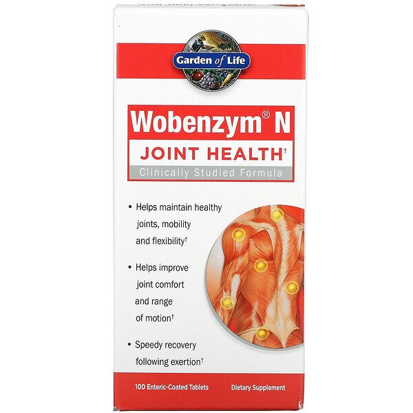Garden of Life Wobenzym N Joint Health 100 Enteric-Coated viên 3 garden of life wobenzym n joint health 100 enteric coated tablets 106224