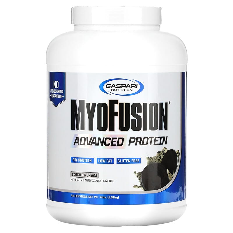 Gaspari Nutrition MyoFusion Advanced Protein Cookies & Cream 4 lbs (1.81 kg) 3 Gaspari Nutrition MyoFusion Advanced Protein Cookies & Cream 4 lbs (1.81 kg) 646511023093