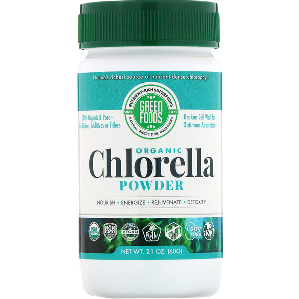 Green Foods Organic Chlorella Powder 2.1 oz (60 g) 6 green foods organic chlorella powder 2 1 oz 60 g 34640