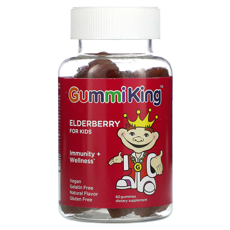 GummiKing Elderberry for Kids Immunity + Wellness Raspberry 60 Gummies 3 GummiKing Elderberry for Kids Immunity + Wellness Raspberry 60 Gummies 835776001438