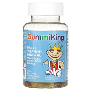 GummiKing Multi Vitamin + Mineral Vegetables Fruits + Fiber For Kids 60 Gummies 835776000509
