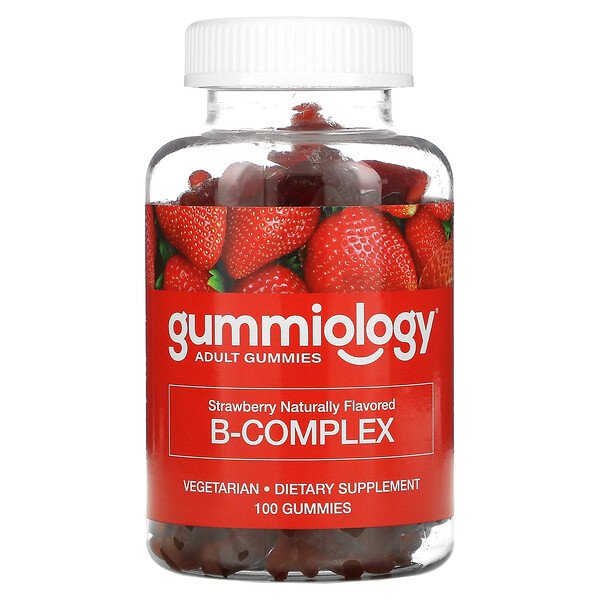 Mua Gummiology B Complex Gummies No Gelatin Natural Strawberry Flavor 100 Vegetarian Gummies giảm giá rẻ Hà nội TPHCM
