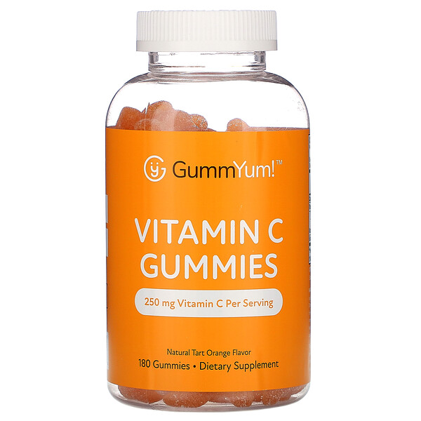 Mua GummYum! Vitamin C Gummies Natural Tart Orange Flavor 125 mg 180 Gummies giảm giá rẻ Hà nội TPHCM