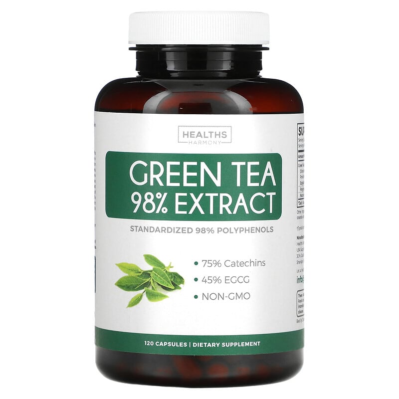 Healths Harmony Green Tea 98% Extract 120 Capsules 3 Healths Harmony Green Tea 98% Extract 120 Capsules 646648875633