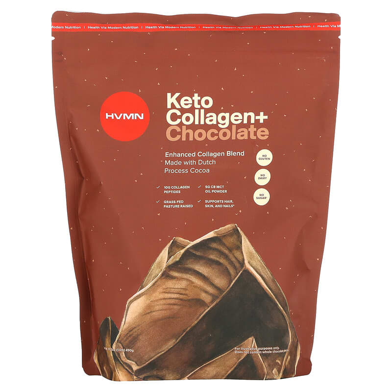 HVMN Keto Collagen+ Chocolate 17.2 oz (490 g) 3 HVMN Keto Collagen+ Chocolate 17.2 oz (490 g) 850632006365
