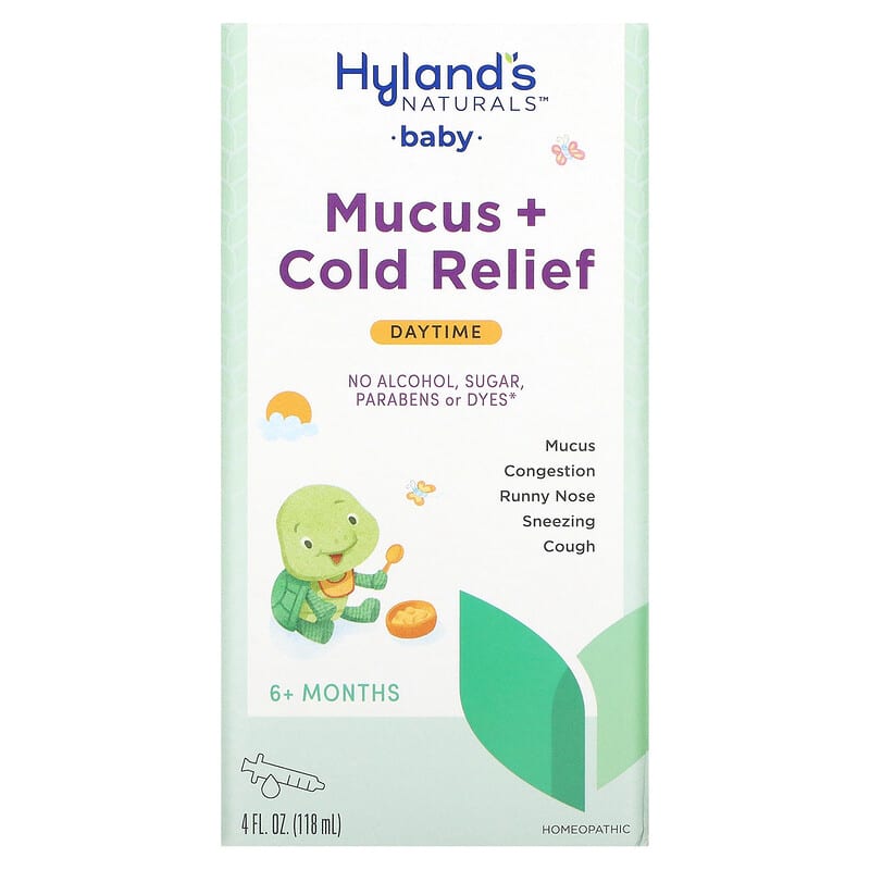 Hyland's Baby Mucus + Cold Relief Daytime Ages 6+ Months 4 fl oz (118 ml) 3 Hyland's Baby Mucus + Cold Relief Daytime Ages 6+ Months 4 fl oz (118 ml) 354973328419