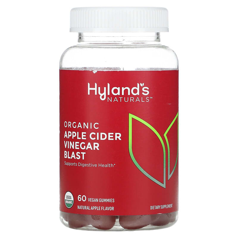 Hyland's Organic Apple Cider Vinegar Blast Gummies Natural Apple 60 Vegan Gummies 3 Hyland's Organic Apple Cider Vinegar Blast Gummies Natural Apple 60 Vegan Gummies 810087820039