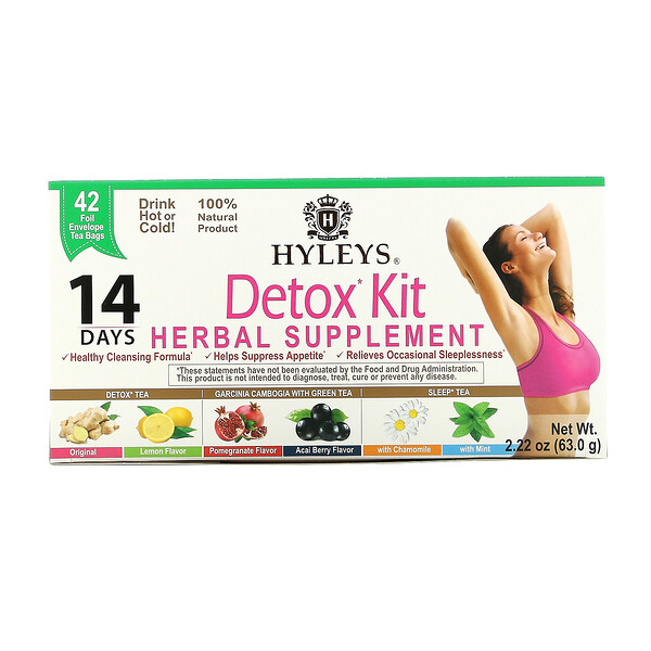 Mua Hyleys Tea Detox Kit 14 Day Cleanse Assorted Flavors 42 Foil Envelope Tea Bags 2.22 oz 63.0 g giảm giá rẻ Hà nội TPHCM