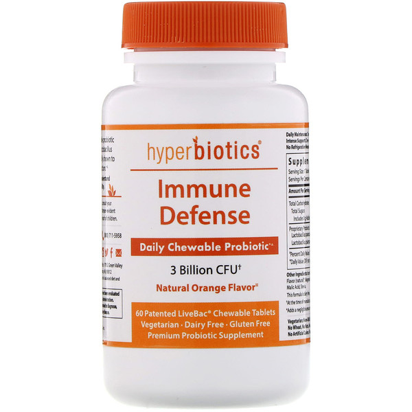 Mua Hyperbiotics Immune Defense Natural Orange 3 Billion CFU 60 viên nhai giảm giá rẻ Hà nội TPHCM