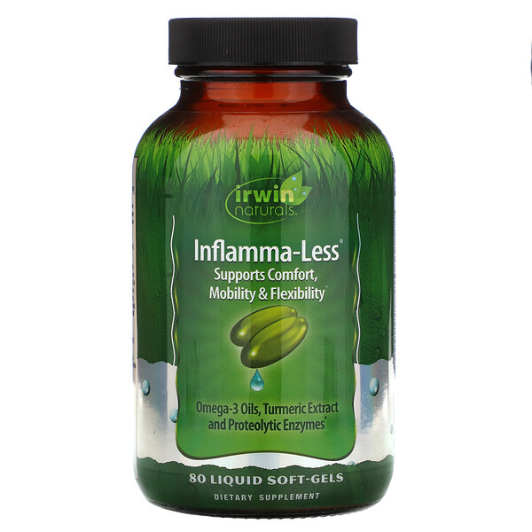 Irwin Naturals Inflamma-Less 80 Liquid Soft-Gels 3 irwin naturals inflamma less 80 liquid soft gels 8070