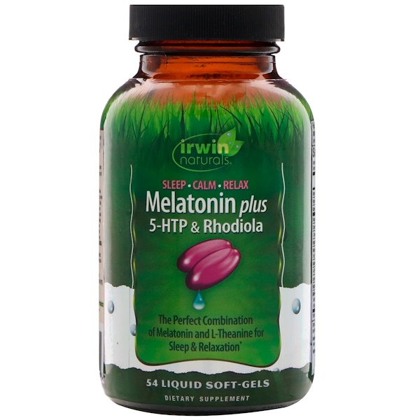 Mua Irwin Naturals Melatonin Plus 5-HTP & Rhodiola 54 Liquid Soft-Gels giảm giá rẻ Hà nội TPHCM