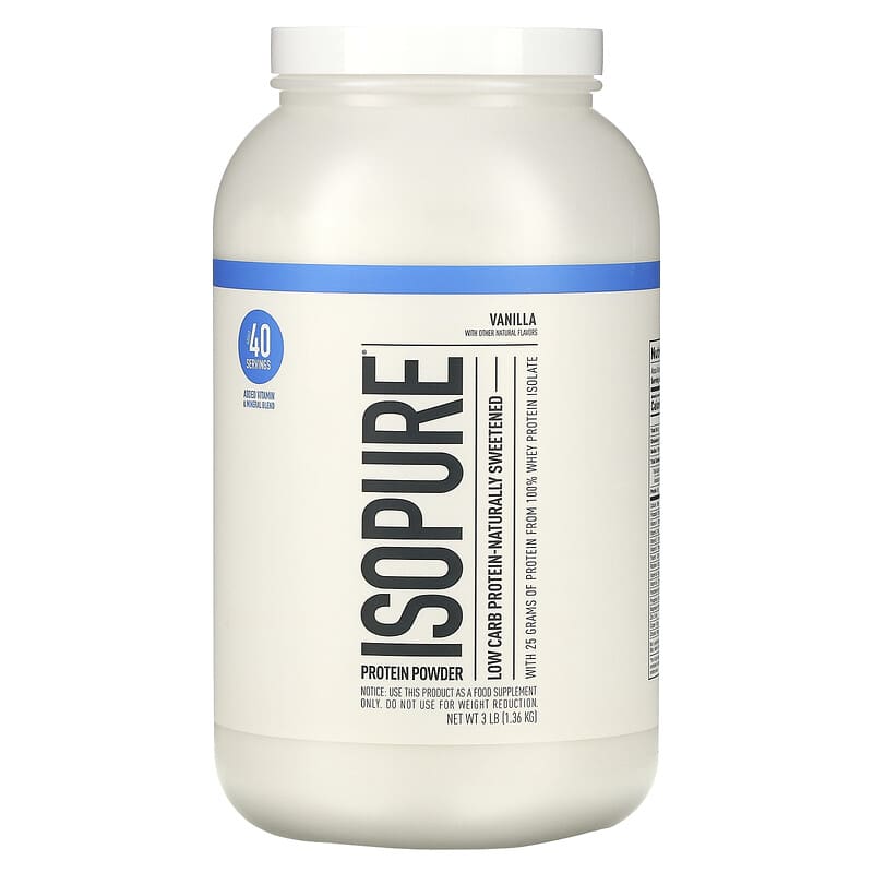 Isopure Low Carb Protein Powder Vanilla 3 lb (1.36 kg) 3 Isopure Low Carb Protein Powder Vanilla 3 lb (1.36 kg) 089094022372