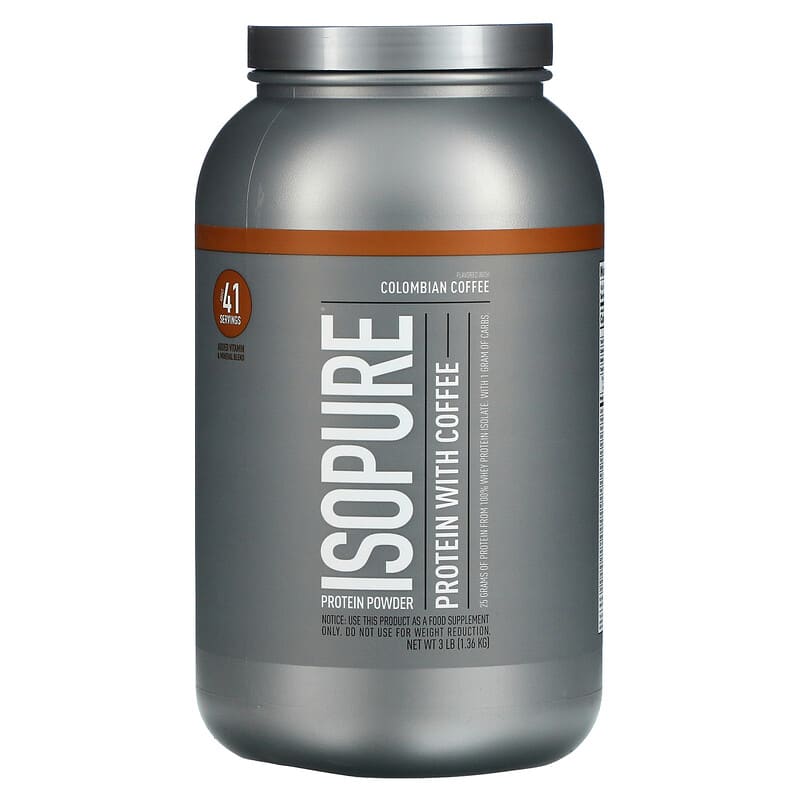 Isopure Protein Powder with Coffee Colombian Coffee 3 lb (1.36 kg) 3 Isopure Protein Powder with Coffee Colombian Coffee 3 lb (1.36 kg) 089094022310