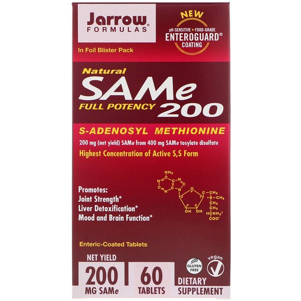 Jarrow Formulas SAMe 200 200 mg 60 Tablets 1 Mua Jarrow Formulas Natural SAM-e S-Adenosyl-L-Methionine 200 200 mg 60 Enteric-Coated viên giảm giá rẻ Hà nội TPHCM