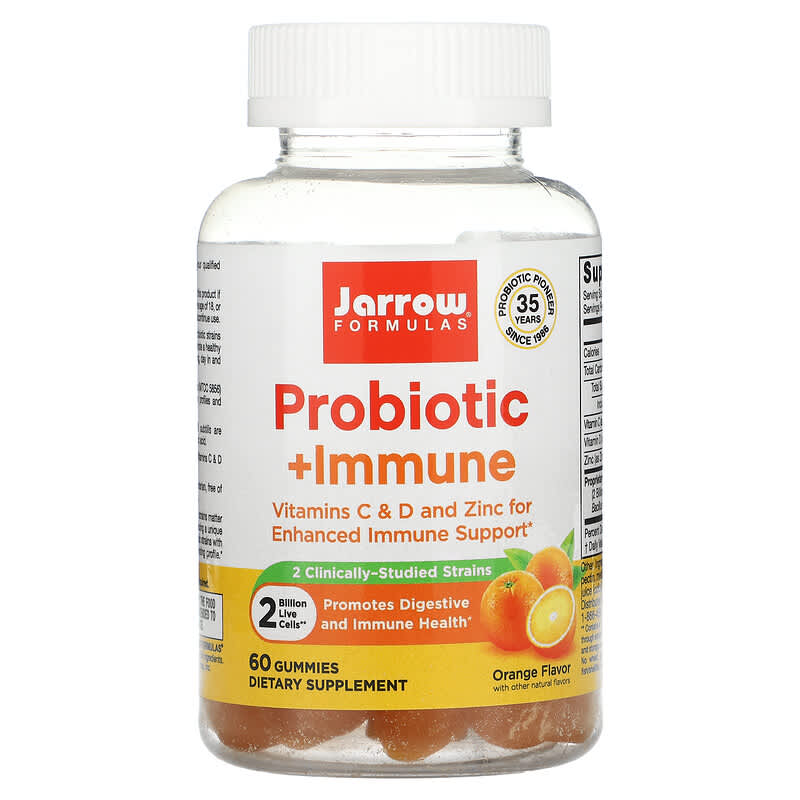 Jarrow Formulas Probiotic + Immune Orange 2 Billion 60 Gummies 3 Jarrow Formulas Probiotic + Immune Orange 2 Billion 60 Gummies 790011037118
