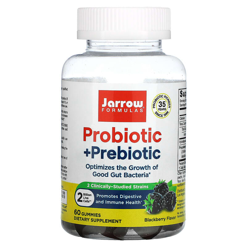 Jarrow Formulas Probiotic + Prebiotic Blackberry 2 Billion 60 Gummies 3 Jarrow Formulas Probiotic + Prebiotic Blackberry 2 Billion 60 Gummies 790011037101