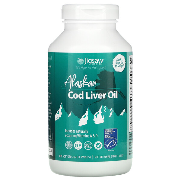 Jigsaw Health Alaskan Cod Liver Oil 180 Softgels 2 Mua Jigsaw Health Alaskan Cod Liver Oil 180 Softgels giảm giá rẻ Hà nội TPHCM