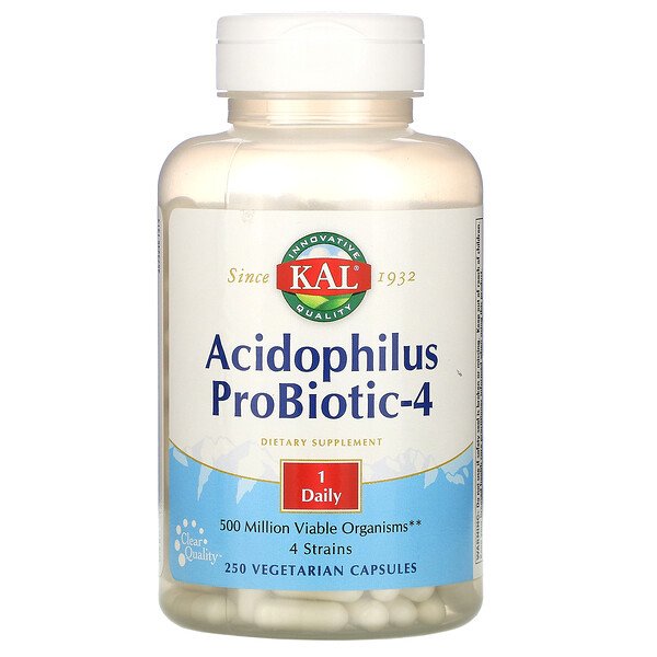 KAL Acidophilus Probiotic-4 250 viên 3 kal acidophilus probiotic 4 250 veggie caps 70126