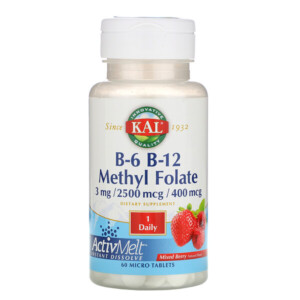 Mua KAL B-6 B-12 Methyl Folate Mixed Berry 3 mg / 2500 mcg / 400 mcg 60 Micro viên giảm giá rẻ Hà nội TPHCM