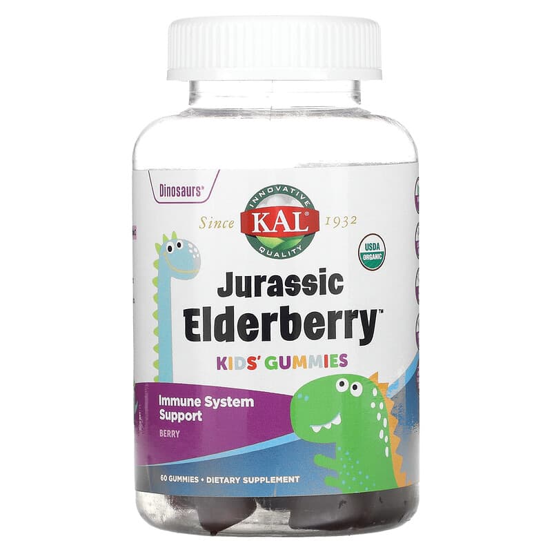 KAL Kids Jurassic Elderberry Gummies Berry 60 Gummies 3 KAL Kids Jurassic Elderberry Gummies Berry 60 Gummies 021245412502