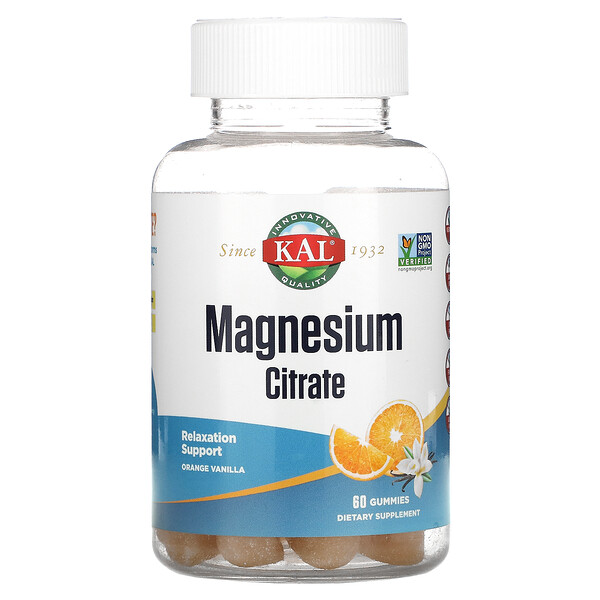 Mua KAL Magnesium Citrate Orange Vanilla 60 Gummies giảm giá rẻ Hà nội TPHCM