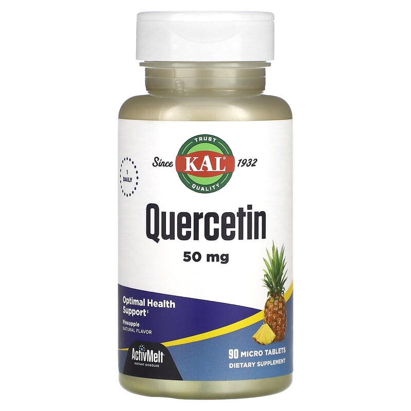 KAL Quercetin Pineapple 50 mg 90 Micro Tablets 3 KAL Quercetin Pineapple 50 mg 90 Micro Tablets 021245109068