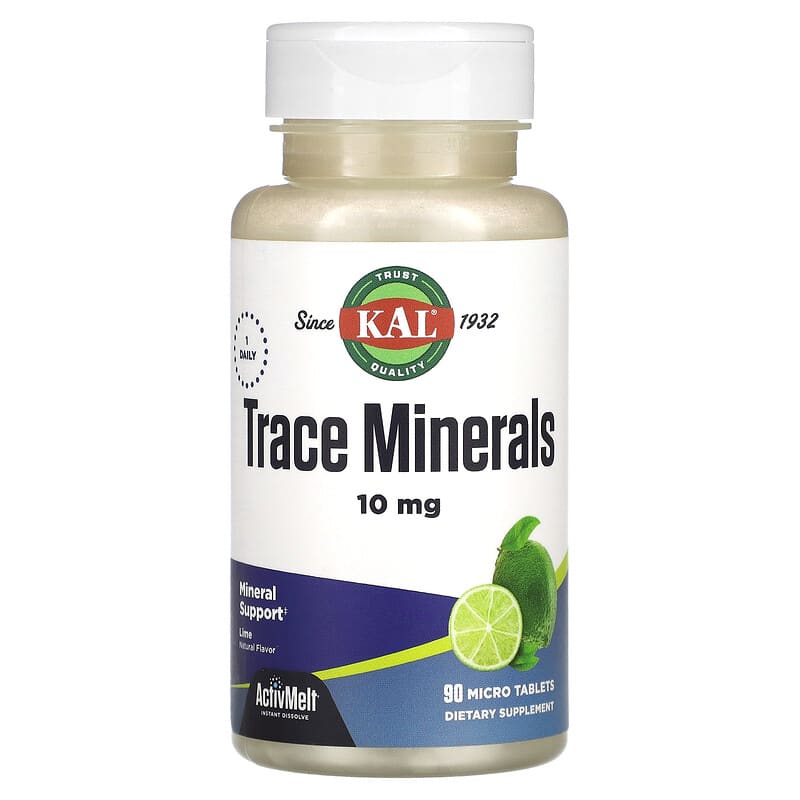 KAL Trace Minerals Lime 10 mg 90 Micro Tablets 3 KAL Trace Minerals Lime 10 mg 90 Micro Tablets 021245741831