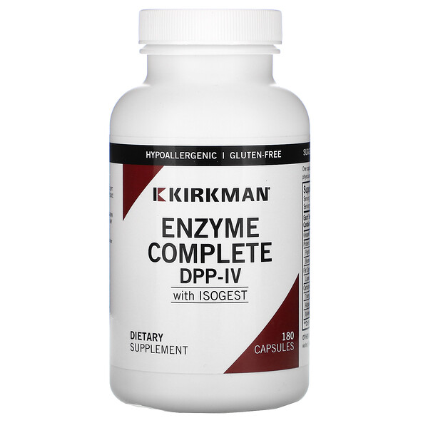 Kirkman Labs Enzyme Complete DPP-IV With ISOGEST 180 viên 3 kirkman labs enzyme complete dpp iv with isogest 180 capsules 103024