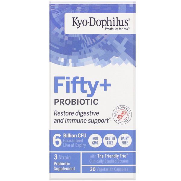 Kyolic Kyo-Dophilus Fifty + Probiotic 6 Billion CFU 30 viên 3 kyolic kyo dophilus fifty probiotic 6 billion cfu 30 vegetarian capsules 98888
