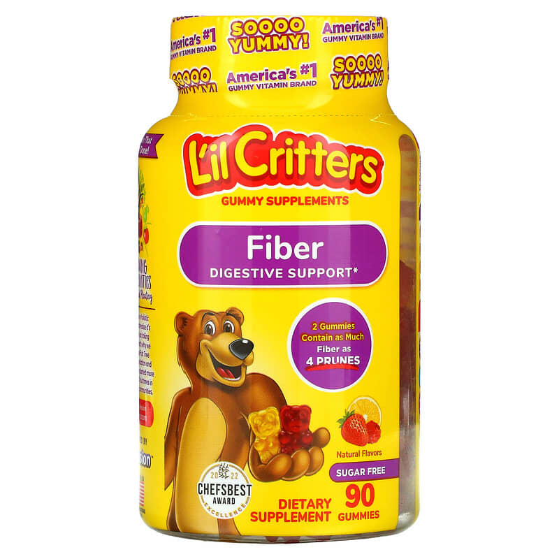 L'il Critters Fiber Digestive Support Natural Flavors 90 Gummies 3 L'il Critters Fiber Digestive Support Natural Flavors 90 Gummies 027917024134