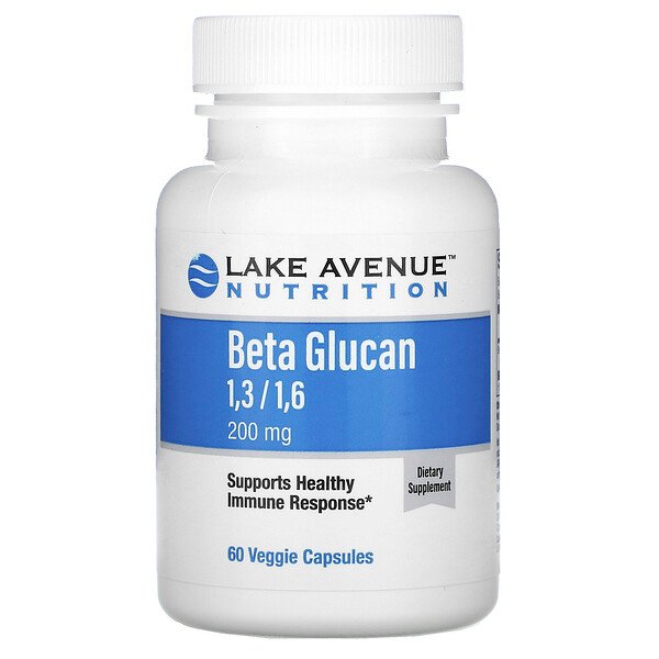 Lake Avenue Nutrition Beta Glucan 1-3 1-6 200 mg 60 viên 3 lake avenue nutrition beta glucan 1 3 1 6 200 mg 60 veggie capsules 99740