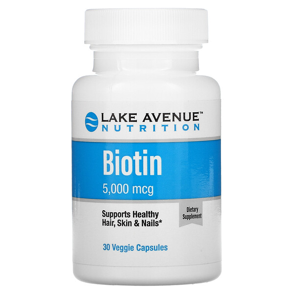 Lake Avenue Nutrition Biotin 5,000 mcg 30 viên 3 lake avenue nutrition biotin 5 000 mcg 30 veggie capsules 96304